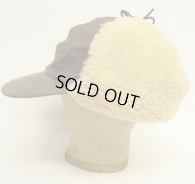 画像6: 90'S BANANA REPUBLIC 裏地キルティング シープスキン耳当て付き 2WAY レザーキャップ USA製 (VINTAGE)