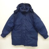 90'S EDDIE BAUER "SNOW LINE" フード付き グースダウンジャケット ネイビー (VINTAGE)