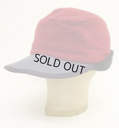 画像5: 90'S PATAGONIA "SYNCHILLA DUCKBILL CAP" フリースキャップ ダークレッド/ブラック USA製 (VINTAGE)