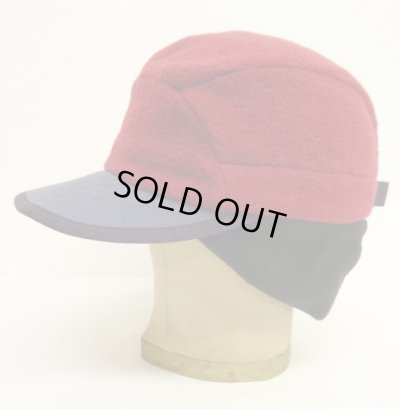 画像3: 90'S PATAGONIA "SYNCHILLA DUCKBILL CAP" フリースキャップ ダークレッド/ブラック USA製 (VINTAGE)