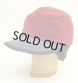 90'S PATAGONIA "SYNCHILLA DUCKBILL CAP" フリースキャップ ダークレッド/ブラック USA製 (VINTAGE)