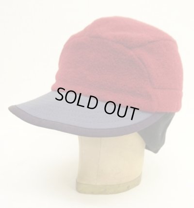 画像1: 90'S PATAGONIA "SYNCHILLA DUCKBILL CAP" フリースキャップ ダークレッド/ブラック USA製 (VINTAGE)