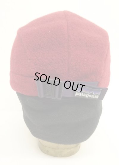 画像4: 90'S PATAGONIA "SYNCHILLA DUCKBILL CAP" フリースキャップ ダークレッド/ブラック USA製 (VINTAGE)