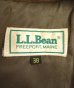 画像2: 80'S LL Bean "背面プリーツ" チンスト付き レザー ドリズラージャケット ダークブラウン USA製 (VINTAGE) (2)