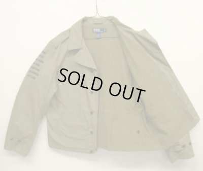 画像4: 90'S RALPH LAUREN "KEY WEST" M-41 刺繍入り ミリタリージャケット カーキ (VINTAGE)