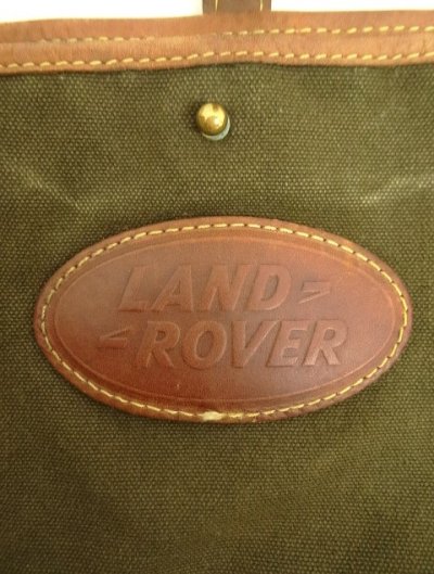画像2: LAND ROVER キャンバス/レザー トートバッグ オリーブ (VINTAGE)