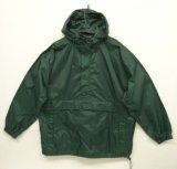 90'S J.CREW SPORT 三角タグ ハーフジップ ナイロン アノラックパーカー ダークグリーン (VINTAGE)