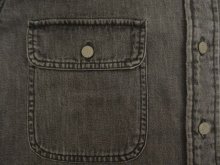 他の写真2: 90'S RRL 初期 三ツ星タグ メタルボタン ブラックデニム ワークシャツ (VINTAGE)