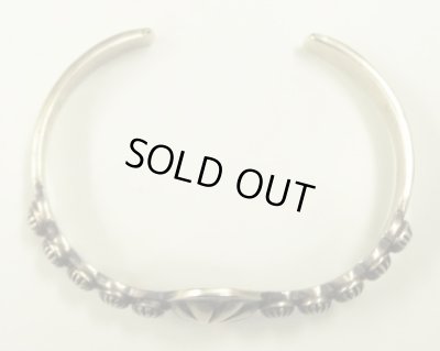 画像6: ナバホ族 インディアンジュエリー "MARTHA CAYATINETO" スタンプワーク シルバー コンチョバングル (NEW)