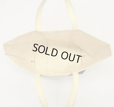 画像5: 80'S LL Bean 単色タグ キャンバス トートバッグ ネイビー/オフホワイト USA製 (VINTAGE)