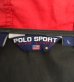 画像2: 90'S RALPH LAUREN "POLO SPORT" 三角タグ フード付き ポプリン ドリズラージャケット ブラック/レッド (VINTAGE) (2)