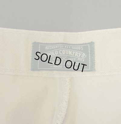 画像2: 90'S RALPH LAUREN "POLO COUNTRY" ボタンフライ ツータック チノパンツ ベージュ USA製 (VINTAGE)