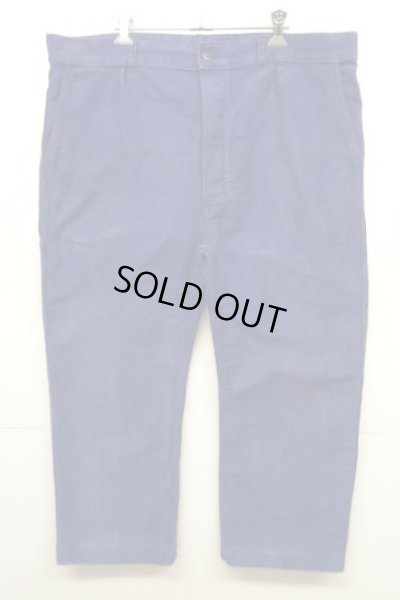 画像1: 60'S フレンチワーク モールスキン ワークパンツ ブルー フランス製 (VINTAGE)