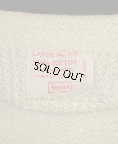 画像2: 70'S SEARS コットン100% サーマル 長袖 Tシャツ ナチュラル (VINTAGE)