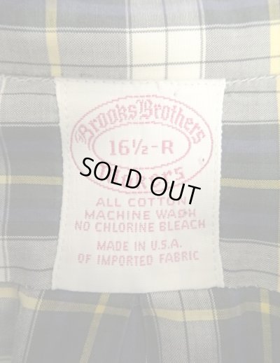 画像2: 80'S BROOKS BROTHERS "MAKERS" フラップ付きポケット ポプリンシャツ タータンチェック USA製 (VINTAGE)