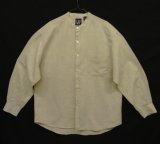 90'S GAP 旧タグ リネン/コットン バンドカラーシャツ ベージュ (VINTAGE)