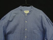 他の写真1: 90'S EDDIE BAUER シャンブレー バンドカラーシャツ ブルー (VINTAGE)