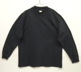 90'S STEVE & BARRY'S モックネック 長袖 Tシャツ ブラック (VINTAGE)
