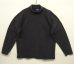 画像1: 90'S J.CREW モックネック 裾ロゴ刺繍 長袖 Tシャツ ブラック (VINTAGE) (1)