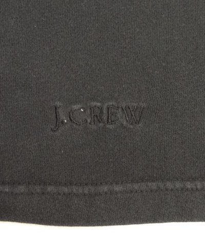 画像3: 90'S J.CREW モックネック 裾ロゴ刺繍 長袖 Tシャツ ブラック (VINTAGE)