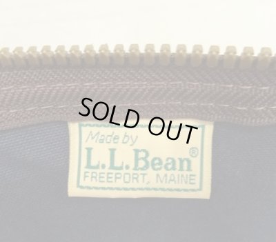 画像2: 80'S LL Bean キャンバス/レザー ダッフルバッグ ネイビー/オリーブ USA製 (VINTAGE)