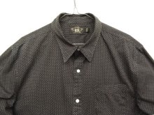 他の写真1: RRL チンスト＆マチ付き コットン ワークシャツ ブラック/ホワイト ポルカドット (USED)