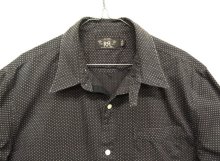 他の写真2: RRL チンスト＆マチ付き コットン ワークシャツ ブラック/ホワイト ポルカドット (USED)
