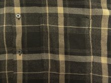 他の写真2: 90'S PERRY ELLIS レーヨン/コットン 長袖 シャツ ブラック/ベージュ チェック柄 (VINTAGE)