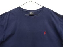 他の写真1: 90'S RALPH LAUREN ロゴ刺繍 半袖 Tシャツ ネイビー (VINTAGE)