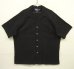 画像1: 90'S RALPH LAUREN "CALDWELL"  裾ロゴ コットン 半袖 オープンカラーシャツ ブラック (VINTAGE) (1)