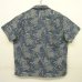 画像3: 90'S RALPH LAUREN リネン/コットン 半袖 オープンカラーシャツ インディゴベース/鯉柄 (VINTAGE) (3)