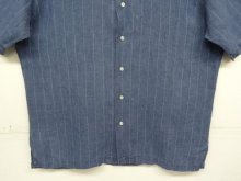 他の写真2: 90'S RALPH LAUREN "CALDWELL"  リネン 半袖 オープンカラーシャツ インディゴ/ストライプ (VINTAGE)