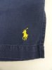 画像4: 90'S RALPH LAUREN 裾ロゴ シルク/リネン 半袖 オープンカラーシャツ ネイビー (VINTAGE) (4)