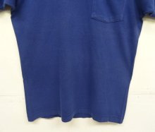 他の写真3: 70'S BVD コットン100% シングルステッチ 耳付きポケット 半袖 Tシャツ フェードネイビー USA製 (VINTAGE)