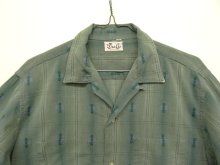 他の写真1: 60'S Mr.Dee Cee コットン/ジャガード 長袖 オープンカラーシャツ オンブレチェック/刺繍 (VINTAGE)