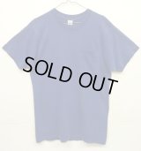 70'S BVD コットン100% シングルステッチ 耳付きポケット 半袖 Tシャツ フェードネイビー USA製 (VINTAGE)