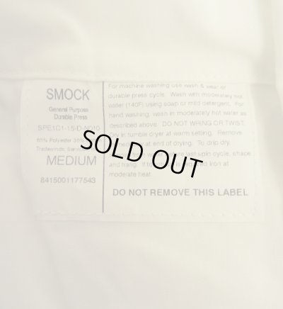 画像3: アメリカ軍 "GENERAL PURPOSE SMOCK" 半袖 オープンカラーシャツ ホワイト (DEADSTOCK)