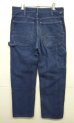 画像1: 80'S DICKIES チビタグ デニム ペインターパンツ インディゴ 42TALONジップ W33L30 USA製 (VINTAGE) (1)