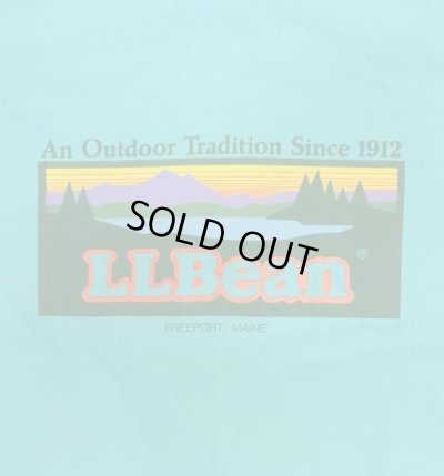 画像3: 80'S LL Bean x HANES シングルステッチ 半袖 Tシャツ ターコイズブルー USA製 (DEADSTOCK)