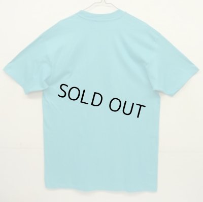 画像4: 80'S LL Bean x HANES シングルステッチ 半袖 Tシャツ ターコイズブルー USA製 (DEADSTOCK)