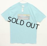 80'S LL Bean x HANES シングルステッチ 半袖 Tシャツ ターコイズブルー USA製 (DEADSTOCK)