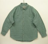 90'S THE TERRITORY AHEAD ジャガード BDシャツ ライトグリーン (VINTAGE)
