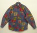 画像1: 90'S THE TERRITORY AHEAD プリント BDシャツ ブルーベース/総柄 (VINTAGE) (1)