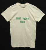 70'S JC PENNEY シングルステッチ 両面染み込みプリント 半袖 Tシャツ ホワイト USA製 (VINTAGE)