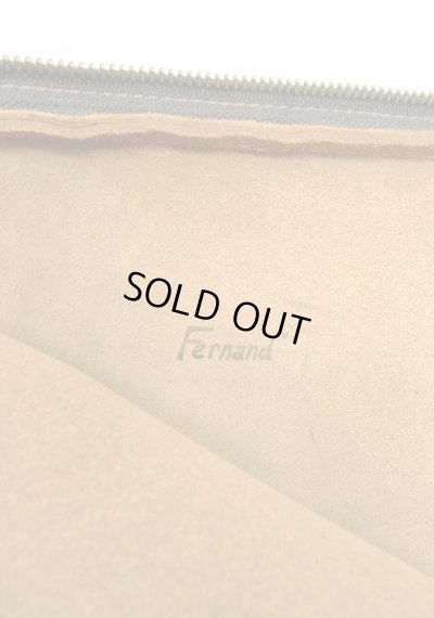 画像5: FERNAND LEATHER "CLUTCH BAG W/ZIP" オールレザー クラッチバッグ ブラウン USA製 (USED)