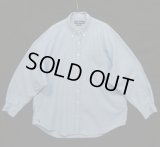 90'S RALPH LAUREN "THE BIG SHIRT" 裾ロゴ刺繍 シャンブレー BDシャツ ブルー (VINTAGE)