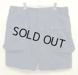 90'S RALPH LAUREN ヘリンボーンツイル ドーナツボタン カーゴショーツ ネイビー (VINTAGE)