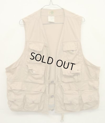 画像1: 70'S IDEAL フロント10ポケット フィッシングベスト タン (VINTAGE)