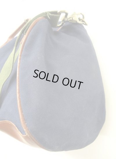 画像4: 80'S LL Bean キャンバス/レザー ダッフルバッグ ネイビー/オリーブ USA製 (VINTAGE)