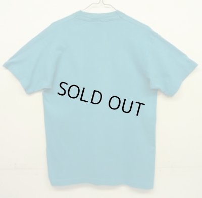 画像4: 90'S FRUIT OF THE LOOM シングルステッチ 耳付きポケット 半袖 Tシャツ ターコイズ USA製 (VINTAGE)
